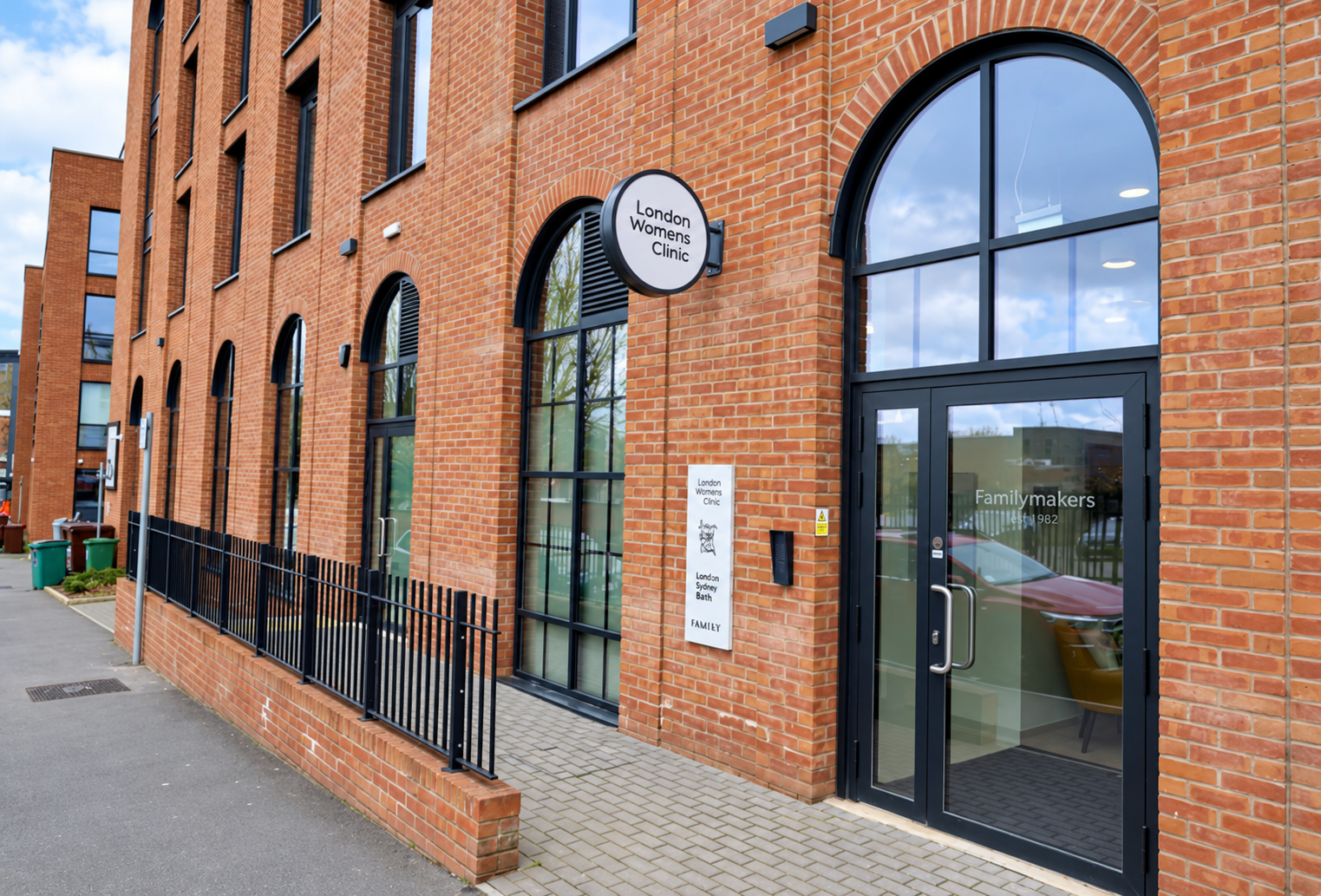 London Women’s Clinic entrance at Zinc Works in Bristol